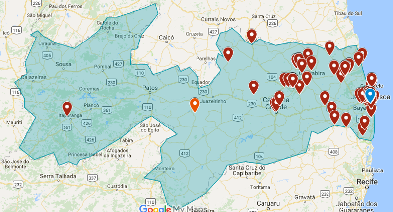 Mapa da Extensão Mapa da Extensão