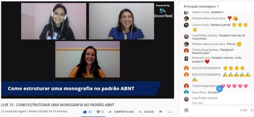 Transmissão ao vivo realizada pela ação_Imagem: captura de tela Transmissão ao vivo realizada pela ação_Imagem: captura de tela