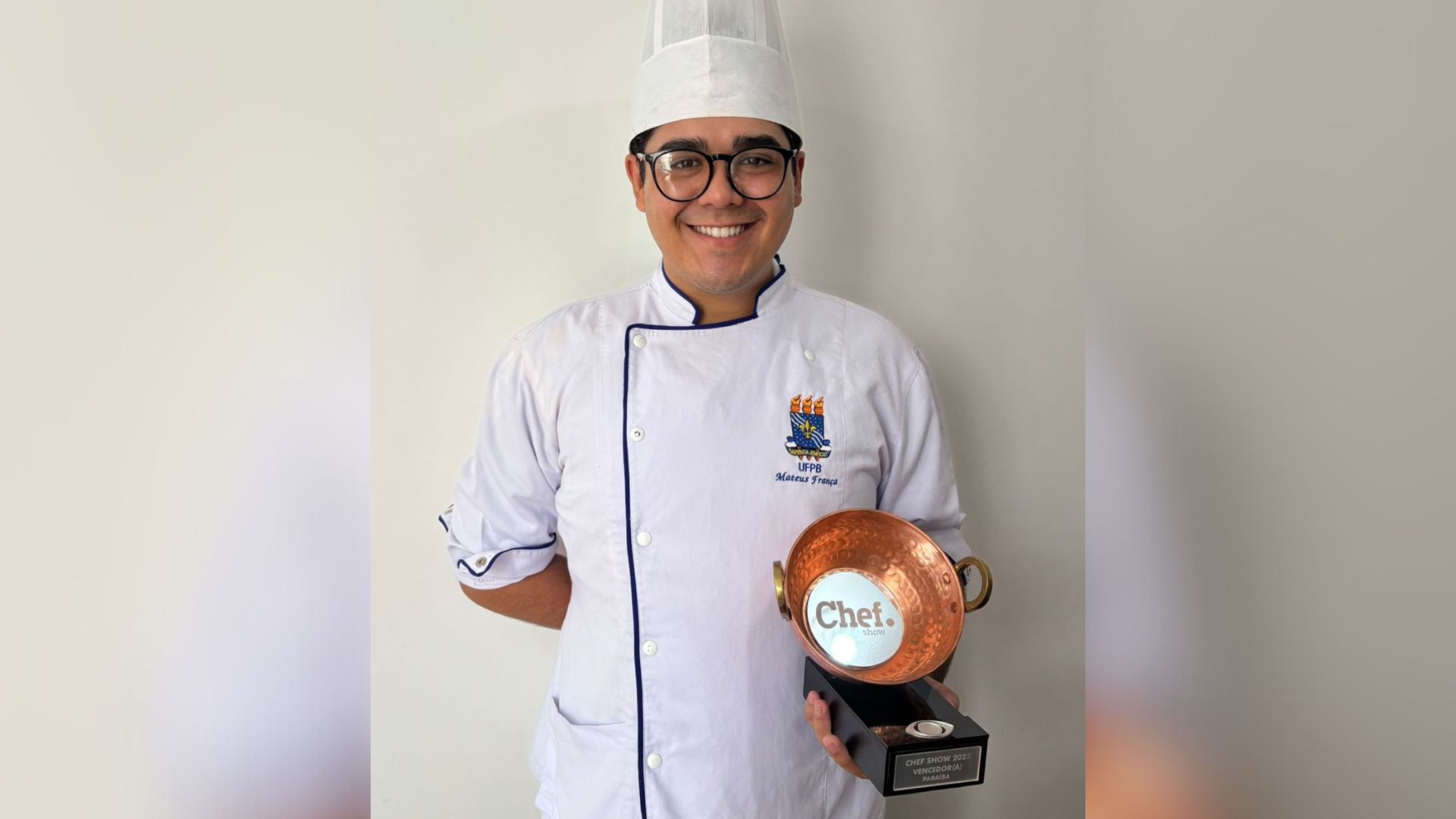 Estudante de Gastronomia da UFPB vence, na Paraíba, o concurso Chef Show 2025